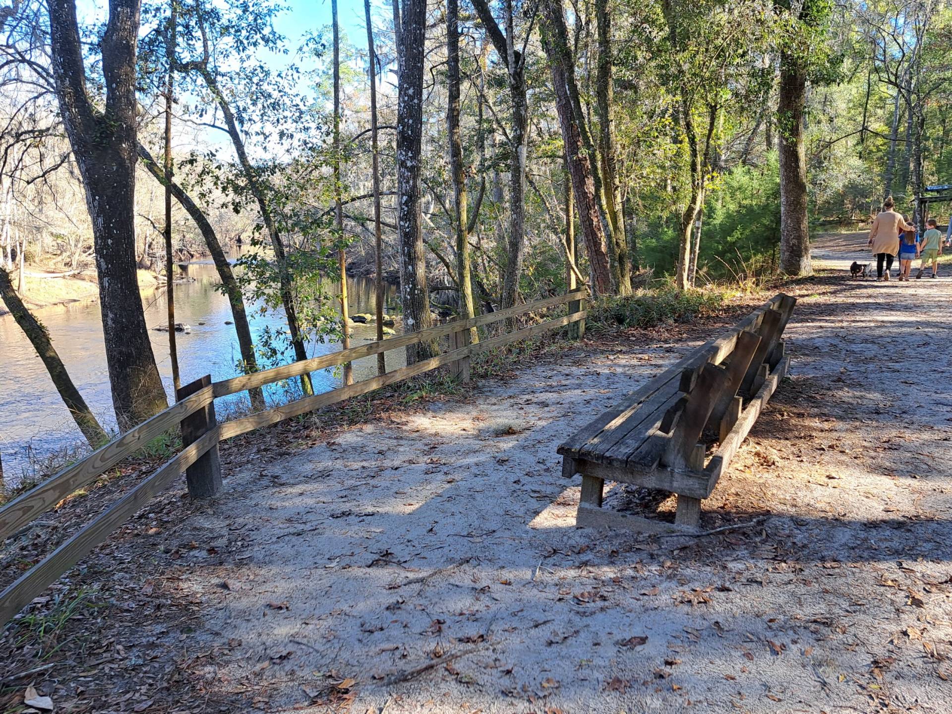 Park lake bench